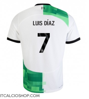 Liverpool Luis Diaz #7 Seconda Maglia 2023-24 Manica Corta